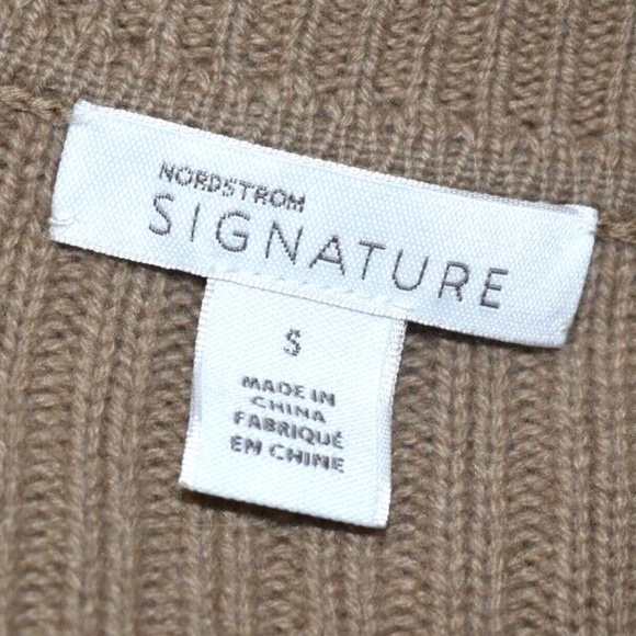 Unworn Nordstrom Signature Wool & Cashmere Cable Knit Jonny Collar Sweater - Picture 7 of 8